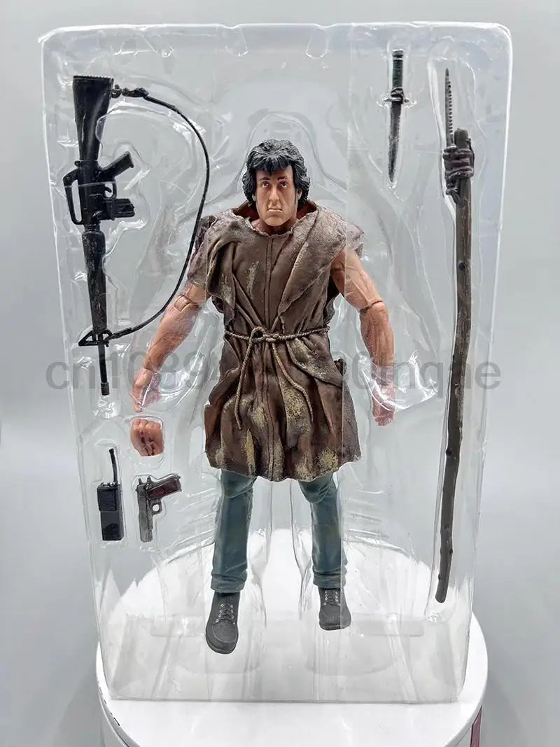 NECA Figure First Blood John J Rambo Stallone Action Figure Rambo 2015 Ver. Special Forces Soldier Avenger Sylvester Film Model