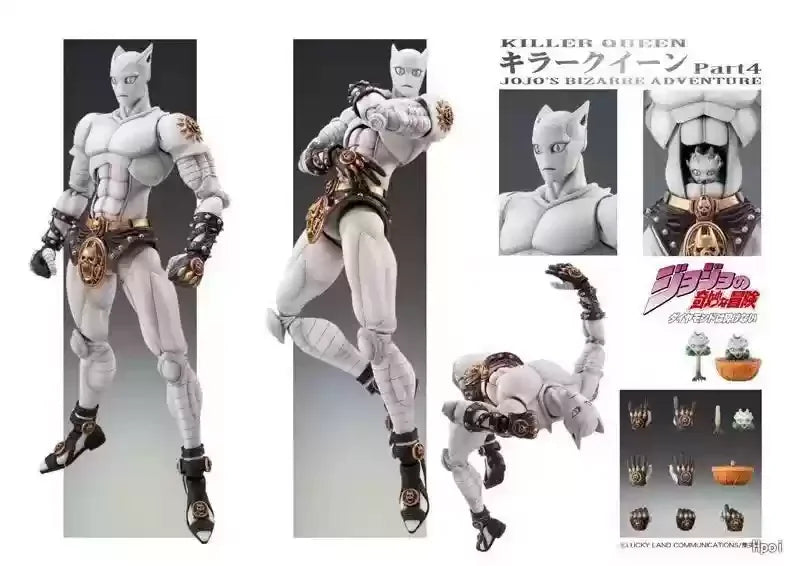 Jojo'S Bizarre Adventure Super Action Statue - Jotaro Kujo (Diamond Is Unbreakable) & Yoshikage Kira Figure Set