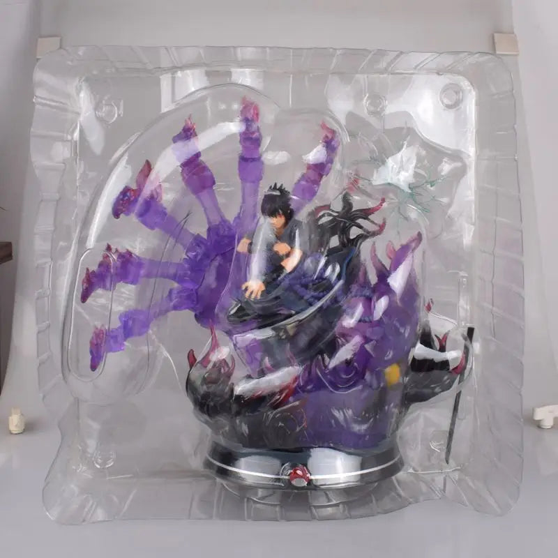 35cm Uzumaki Naruto Uchiha Sasuke Figure NARUTO GK Susanoo Rikudousennin Model Light-Up ModelDesktop Ornament Gift Toys for Boy