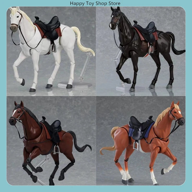 16cm Articulated Horse Body Figure 4 Colors Anime PVC Model Statue Desktop Decoration Gift