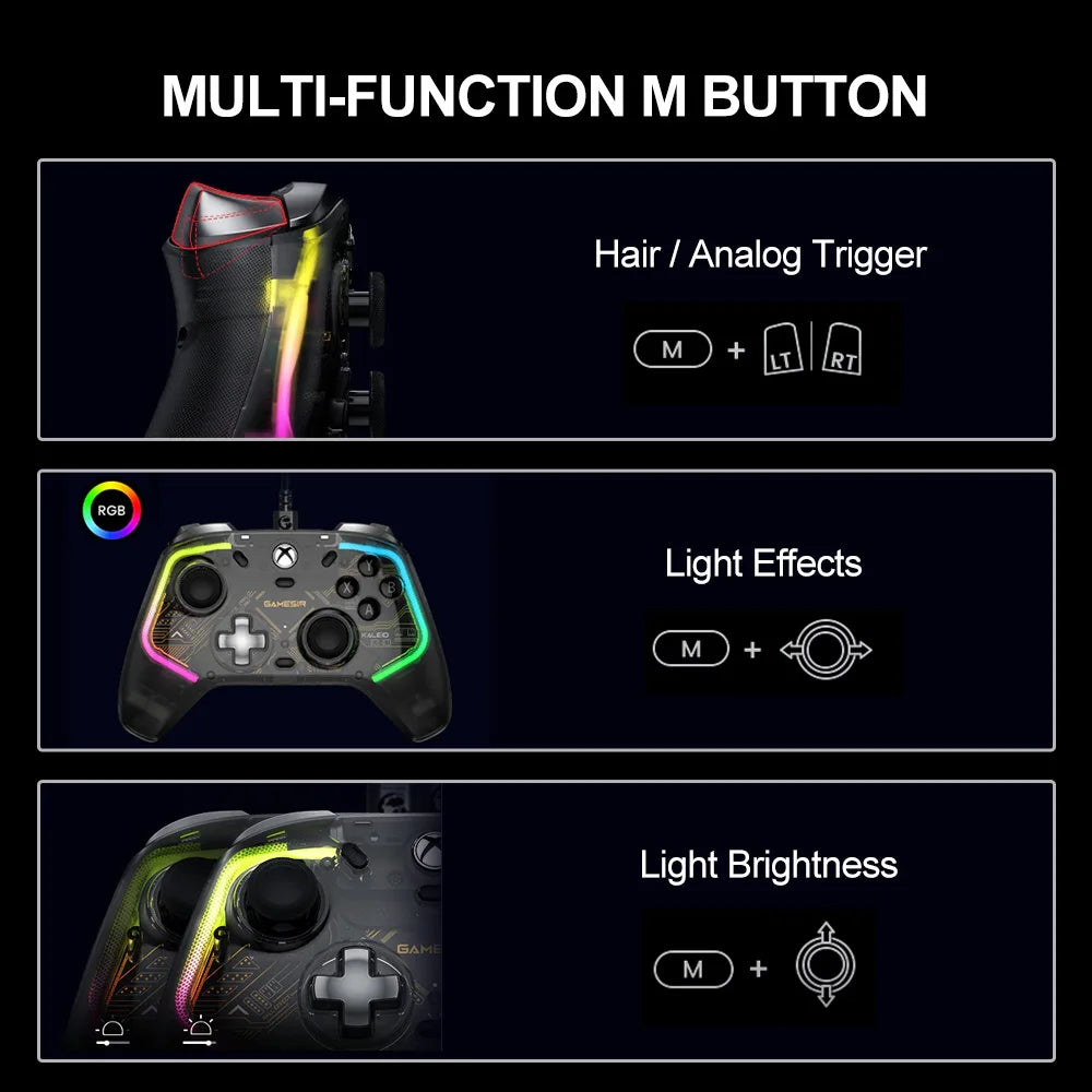 Game sir Kaleid Mando Control de Xbox Seríes X S One Controller Wired Gamepad For PC Gamer Controles Hall Effect Joysticks