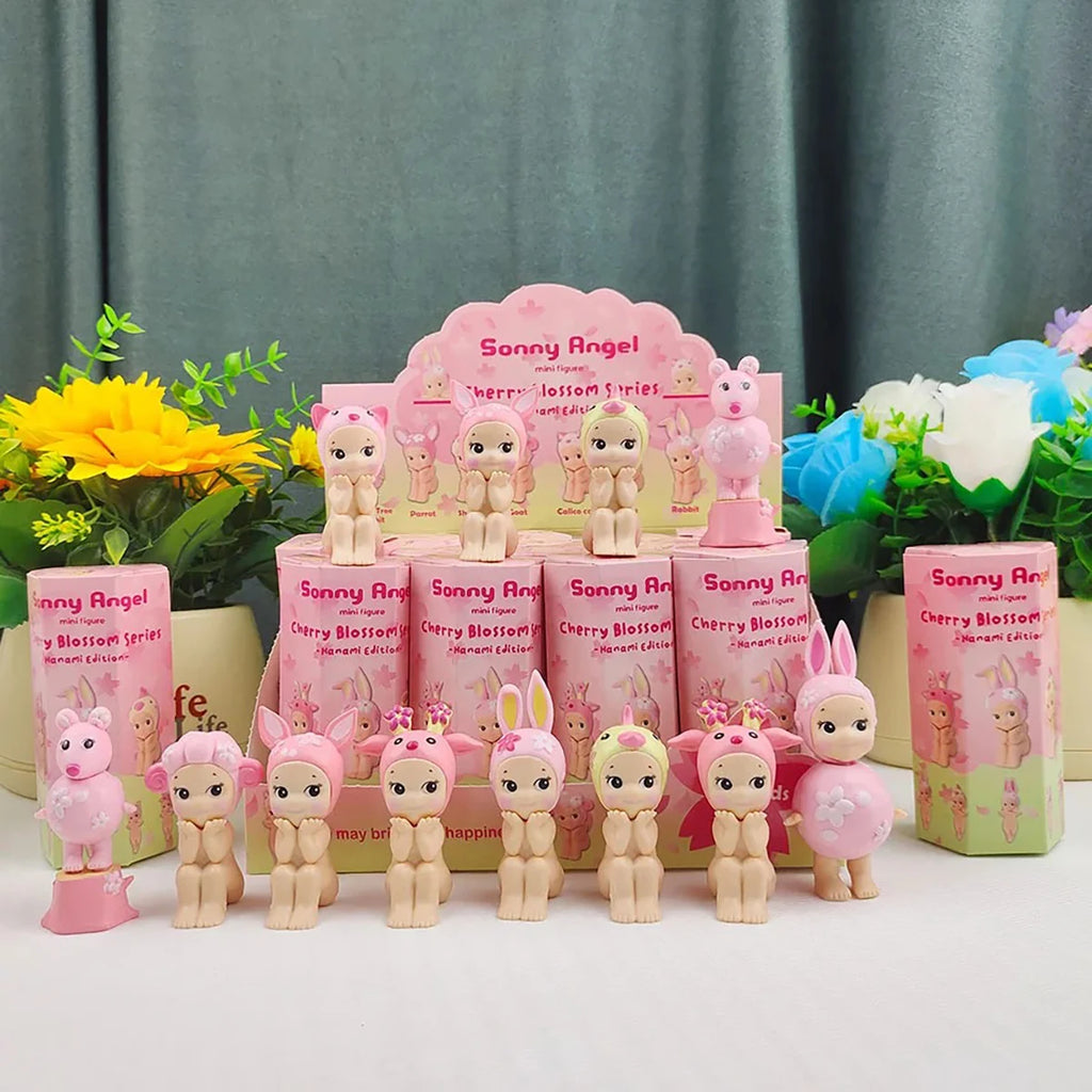 Sonny Cherry Blossom Series Box Anime Figure Cartoon Cute Desktop Ornaments Decoration Model Children Birthday Toy Random Gift