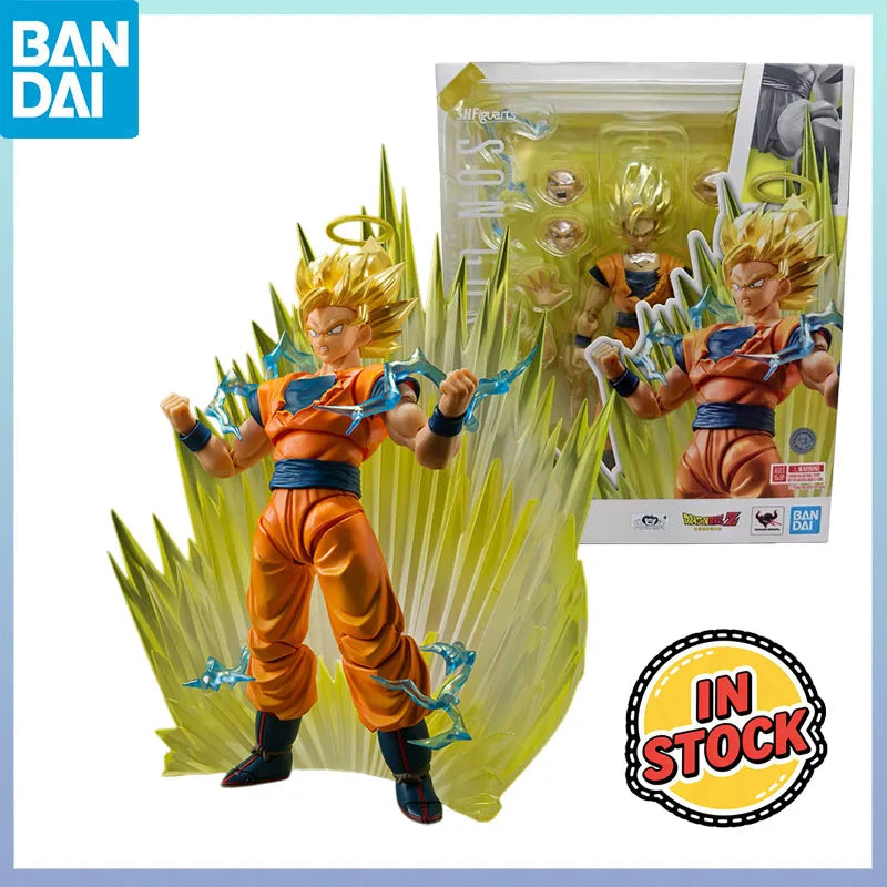 BANDAI In Stock S.H.Figuarts Son Goku SSJ2 Exclusive Edition Dragon Ball Z Official PVC ABS Articulated Collectible for Fans New