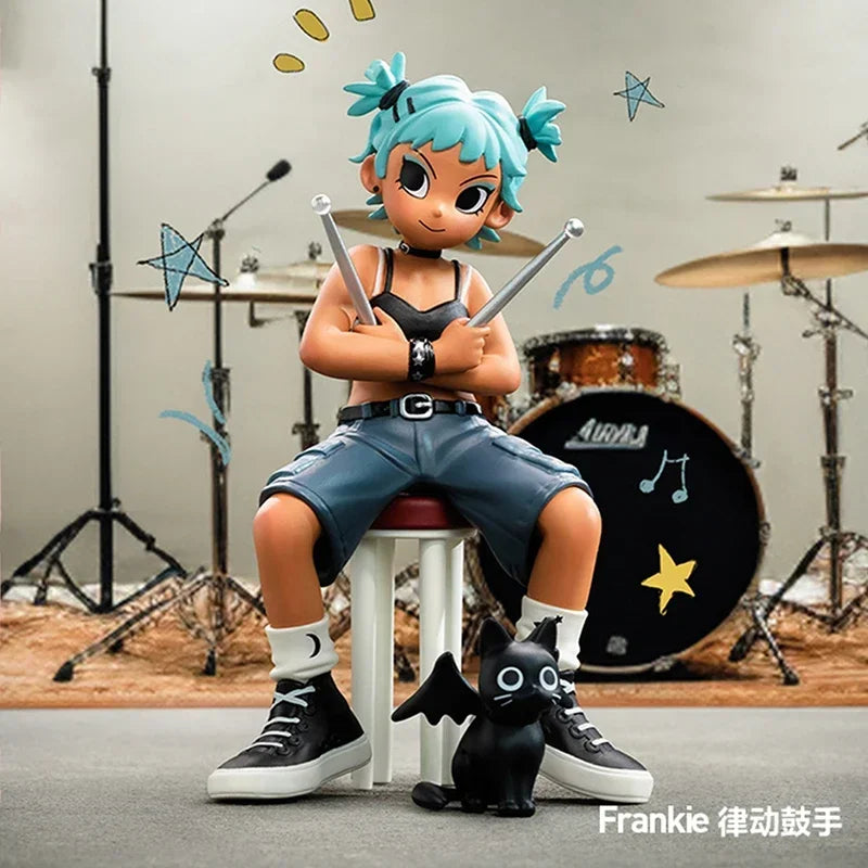 POP MART Peach Riot Rise Up Series Blind Box Toys Kawaii Anime Action Figure Surprise Desktop Ornaments Collection Dolls Gift