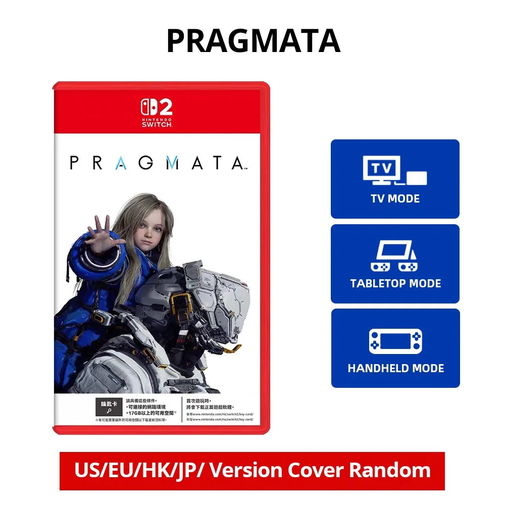 Nintendo Switch 2 Game Deals - PRAGMATA - NS2 Games Cartridge Physical Card Support TV Tabletop Handheld Mode
