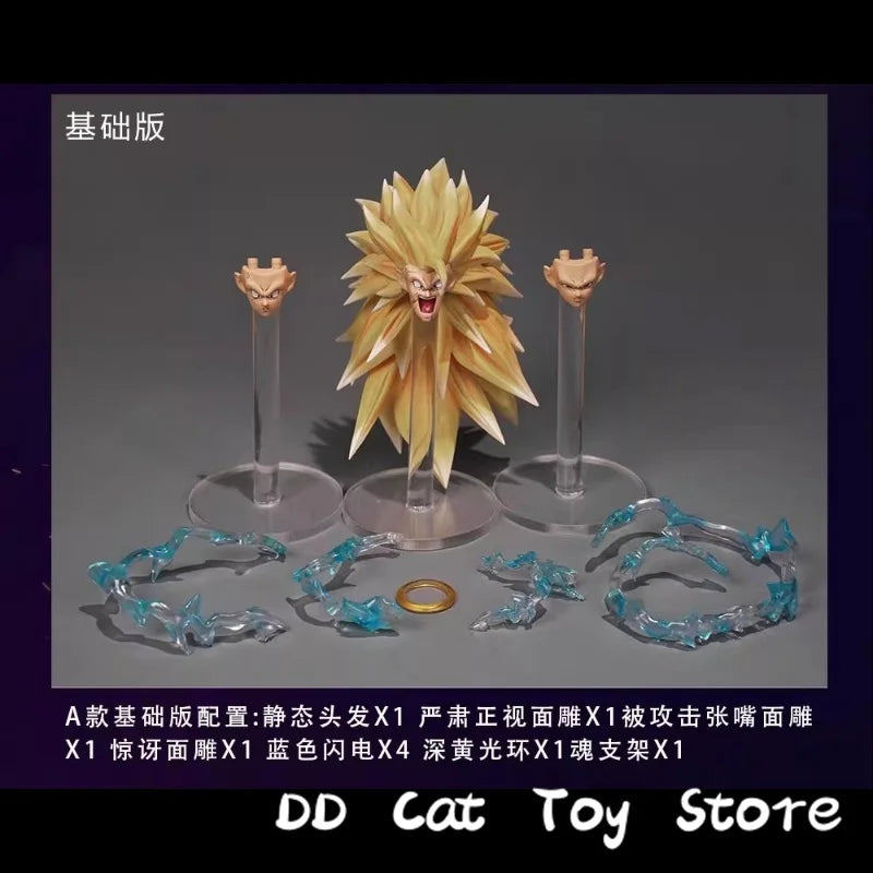 In Stock SSW Studio Dragon Ball Son Goku Head Sculpture Special Effect Super Saiya Ssj3 Action Figure Model Toy Applicable SHF