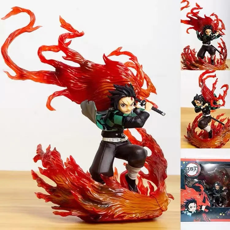 Anime Kimetsu No Yaiba Anime Figur Figuarts Null Tanjiro Kamado Hinokami Kagura Action Figur Dämon Slayer Figur Modell Geschenke