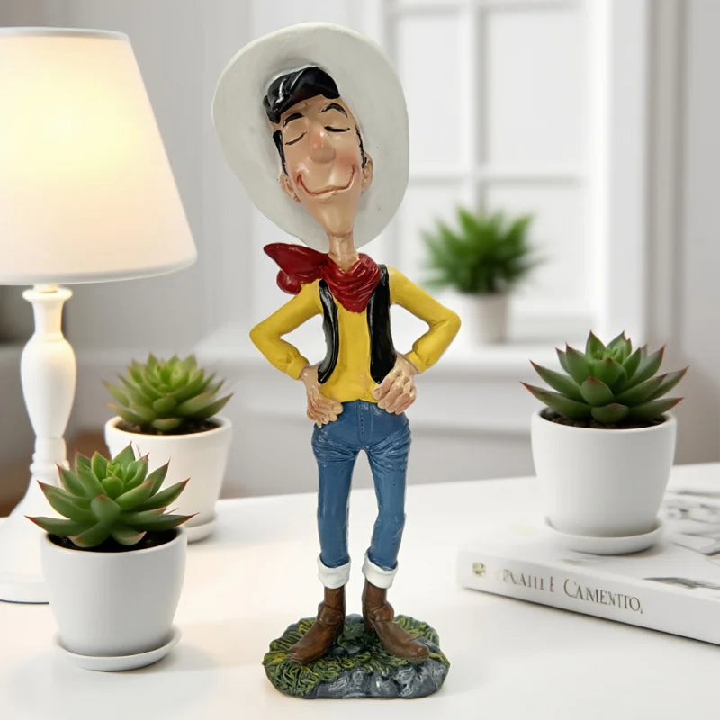 Cowboy Statue Ornament，Figurine Sculpture Decoration，Home Living Room Bedroom Study Office Desktop Decoration Ornaments Crafts