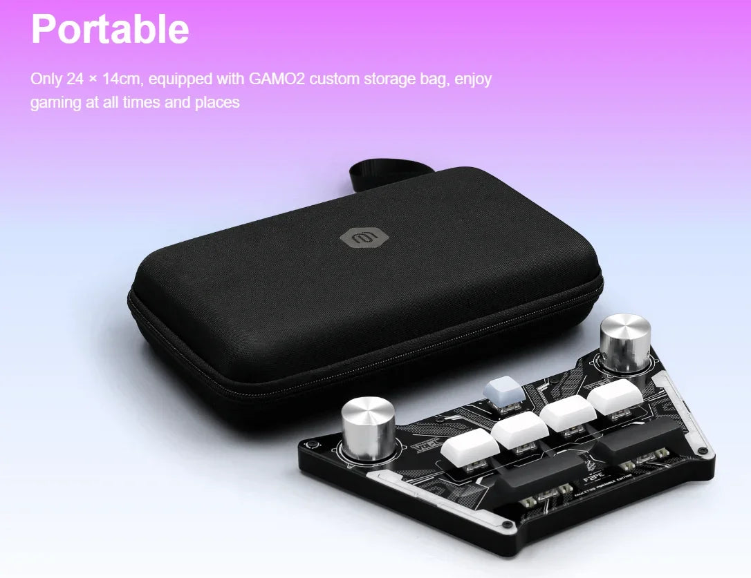 GAMO2 F2PE FAUCETWO Pocket Voltex SDVX DJMAX Mini Controller Arcade Music Game Console Mini Sound Voltex Joystick