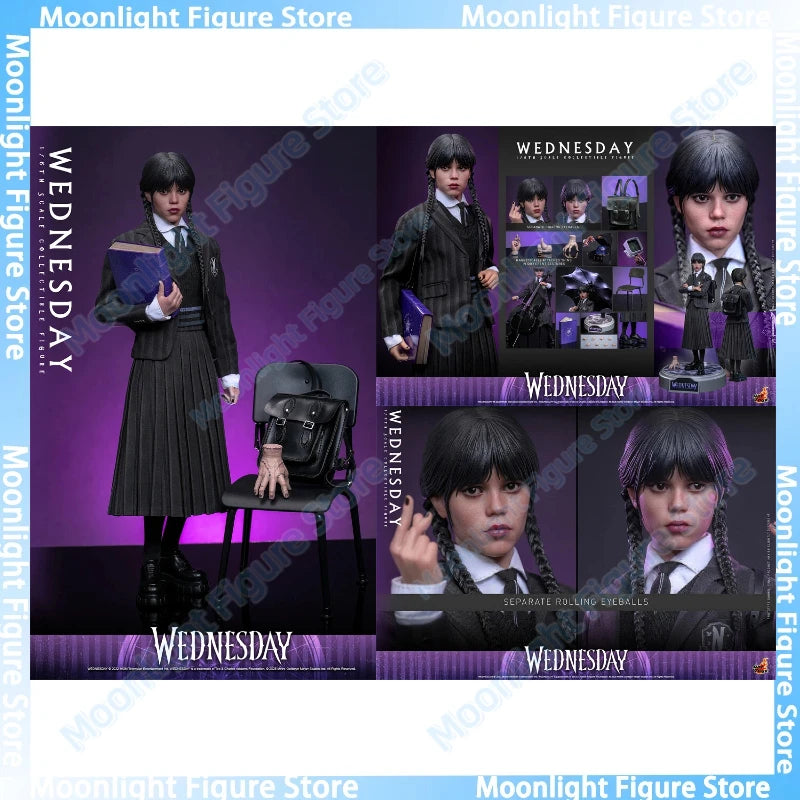 In Stock HotToys TMS135 Wednesday Naraku Gakuin Style 1/6 Soldier Figure Anime Action Figure Toy Gift Model Collection