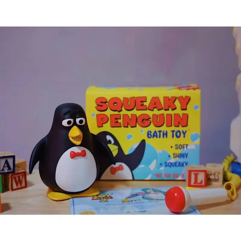 D-KOp Handmade Pixar Toy Story Wheezy Ornaments Model Tide Play Toy Story Penguin Ornaments Cartoon Peripheral Model