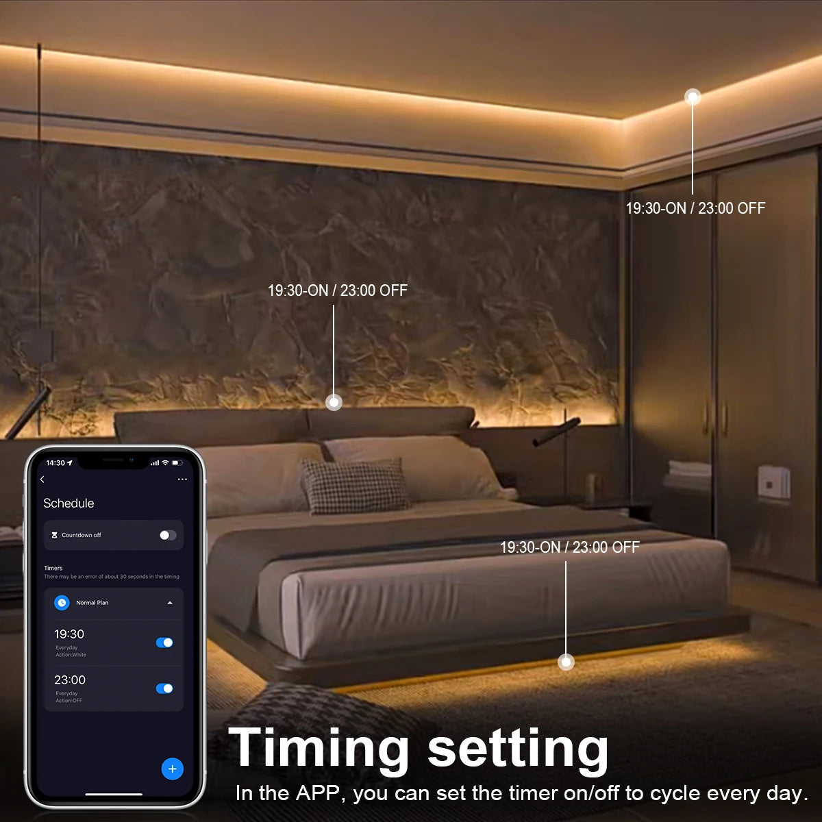 Tuya Smart WiFi APP DC 24V COB Light LED Strip Neon Silica Gel Tape Backlight DIY Home Decoration work with Alexa Google Home