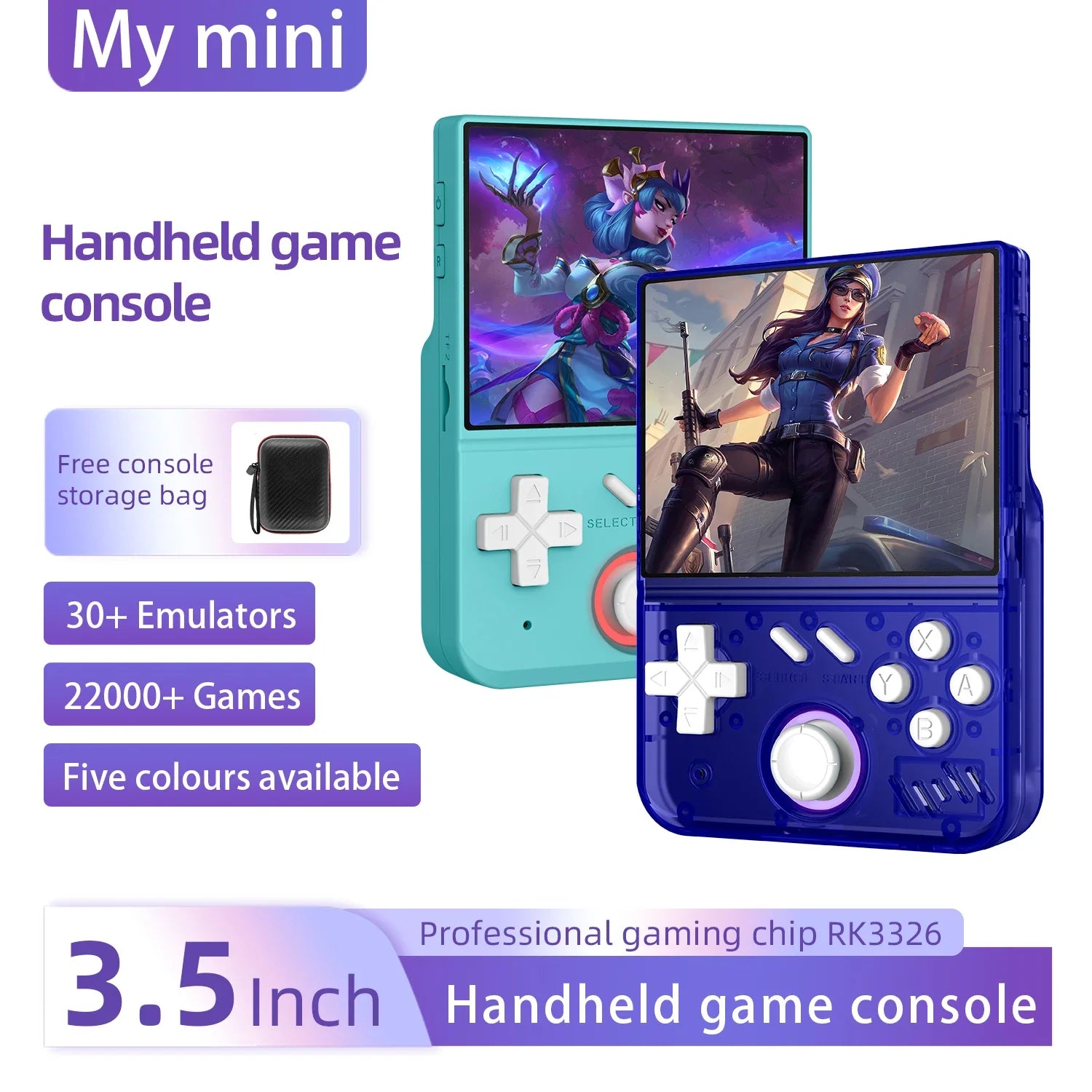 MINI Retro Handheld-Videospielkonsole Linux-System 3,5 Zoll