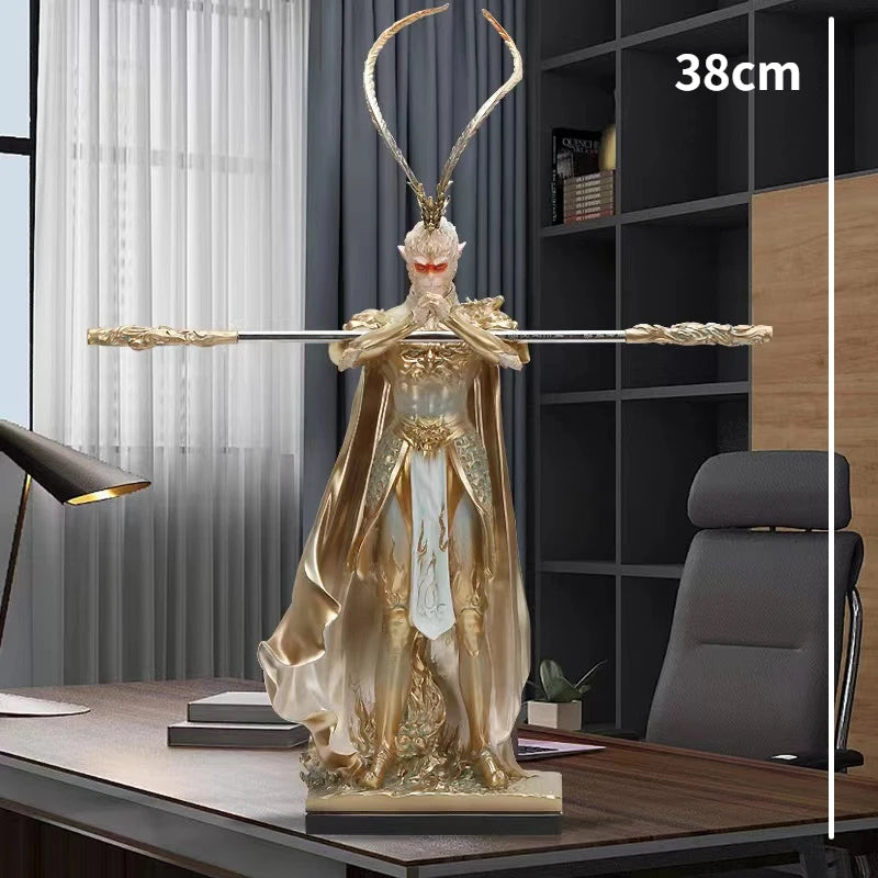 Black Myth Chinese Monkey King Sculpture Home Decoration Living Room Bedroom Desktop Ornaments Resin Crafts Gift
