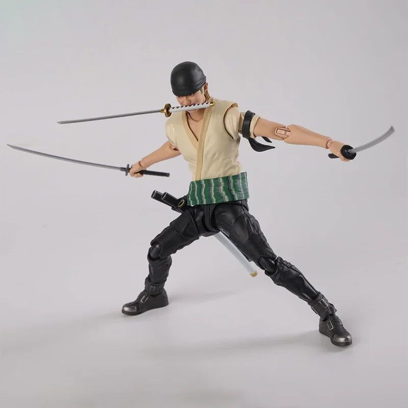 Bandai Original Genuine Figure One Piece Season 1 Model Kit SHF Roronoa Zoro Collection Action Figure Model for Boys Toys Gifts
