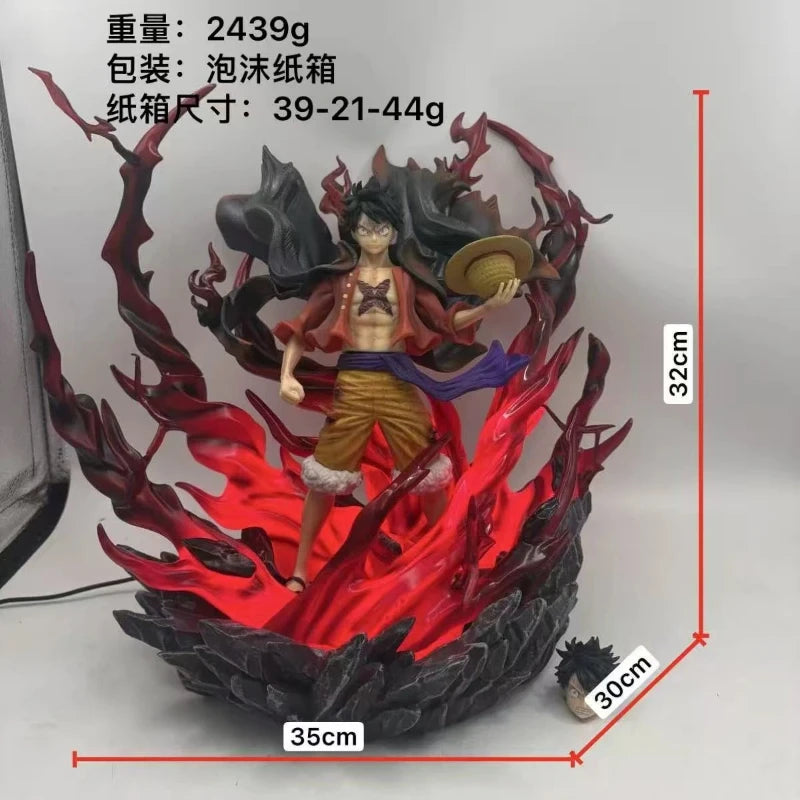 32cm One Piece Monkey D Luffy Wano Country Haki 32cm Gk Statue Collectible Figure Anime Model Desktop Decoration Gift For Fans