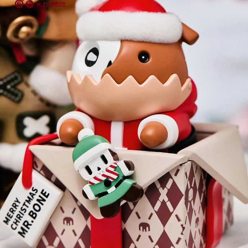 Mr. Bone Christmas Delivery Limited Edition Cute Reindeer Shape Toys Desktop Model Home Ornaments Mystery Room Collection Gifts