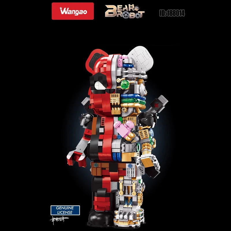 Creative Expert MOC Red Mechanical Bear Building Blocks Movie Action Figures Model Bricks Desktop Decoration room decor