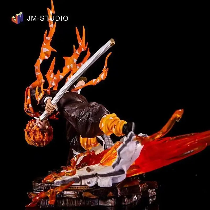 Hot Demon Slayer Zenitsu Thunder Breathing Action Figure Tanjiro Nezuko Shinobu Pvc Demon Slayer Corps Statue Collectible Gifts