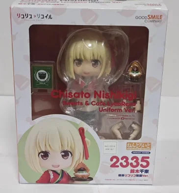【UA】 GSC Nendoron 2335 Ricolis Nishiki Chishu Rico Rico Coffee Shop Work Clothes Action Figure Model Toy Gift