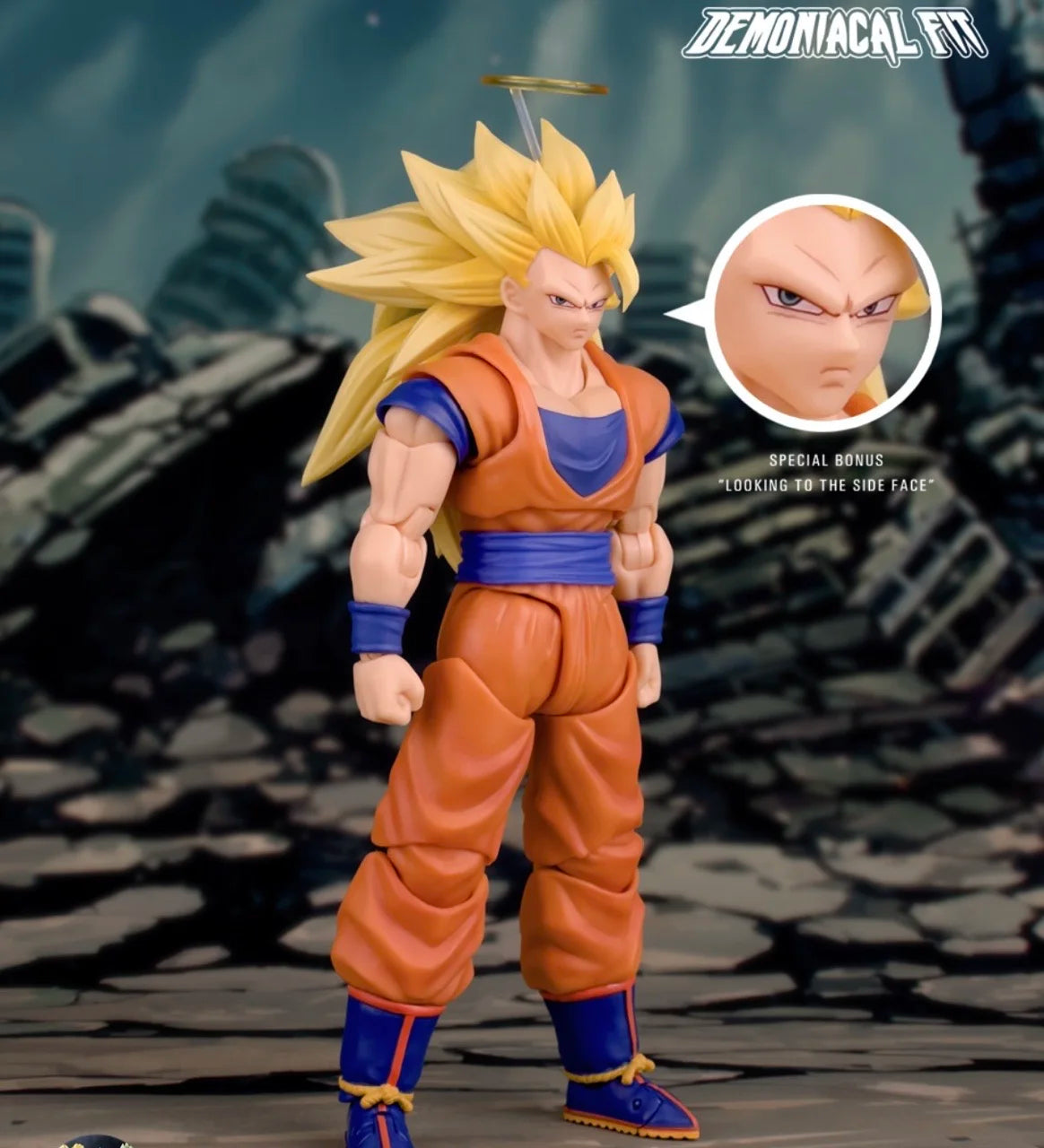 HOT Demoniacal Fit SSJ3 Goku Figure Dragon Ball Z SHF Super Saiyan Goku Figurine Dragon Blaster Action Figures Model Toys Gifts
