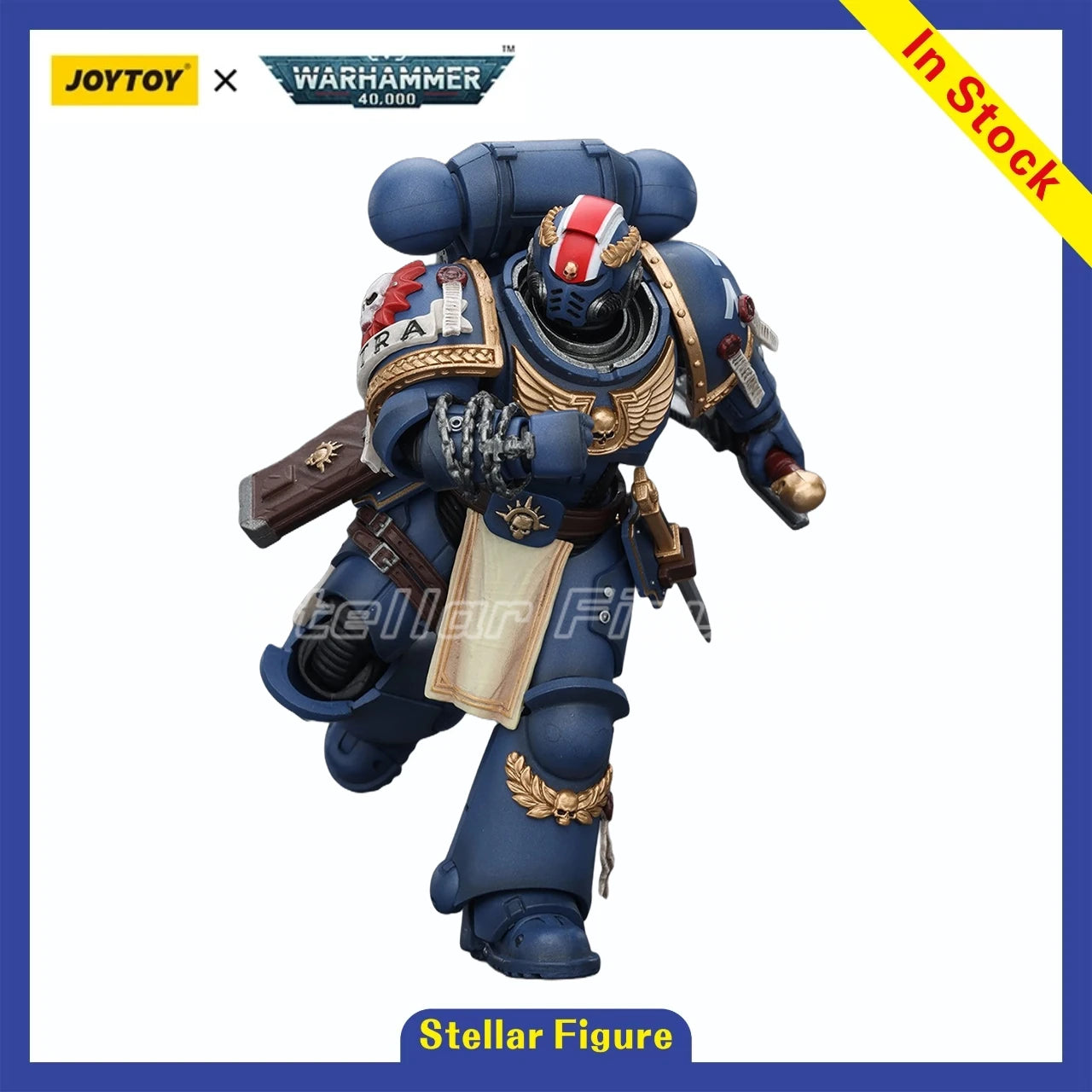 【SF】JOYTOY Warhammer 40K 1/18 Action Figure Ultramarines Titus with Laurels of Victory Model Toys Gifts Collection Ornaments