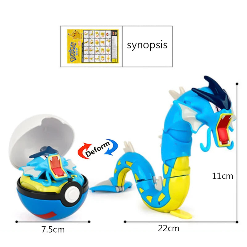 18 стила Pokemon Аниме Деформация Фигурки Pikachu Eevee Mewtwo Greninja Pokeball Фигура Домашни любимци Екшън Модел Играчки Детски Подаръци Играчки