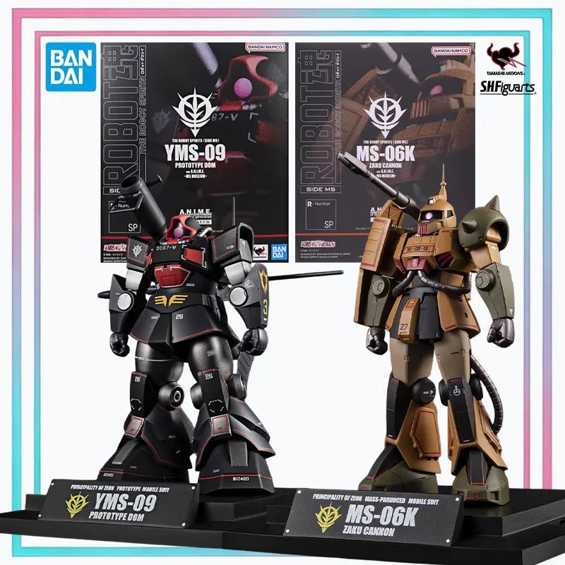 Bandai Original Tamashii Limited Robot Spirits YMS-09 Prototype Dom Zaku Cannon Gundam MS-06K Museum Action Figure Toy Gift
