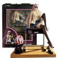 25CM Anime Darling in the FranXX Figure 02 ZERO TWO School Uniform Black Stockings Ver Childhood Model Toy Gift PVC Standing