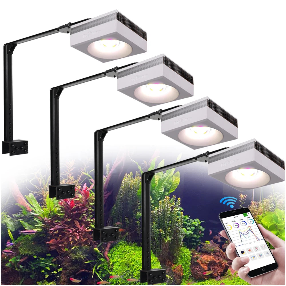PopBloom-WiFi Aquarium Plants Light, Professional LED Aquarium Lamp for Aquarium,Planted Fish Tanks,Aquatic Plants Lighting