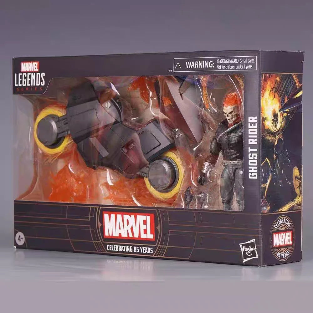 17cm Ko 85th Anniversary Superhero Ghost Rider Hell Cycle Articulated Action Figure Set Marvel Legends Collectors Edition Gift