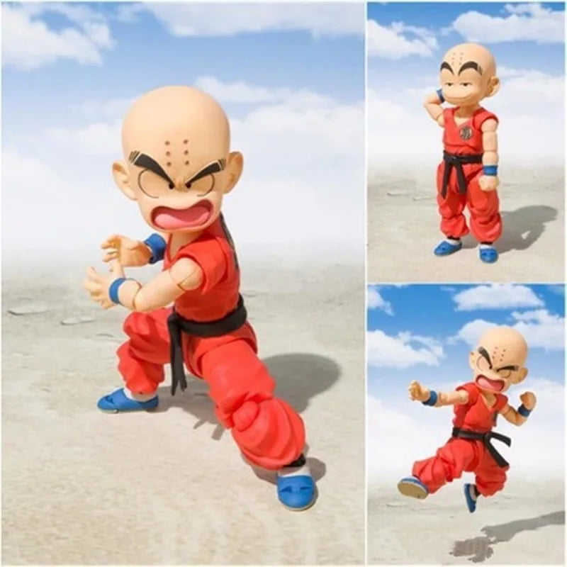 New Anime Peripheral Dragon Ball Shf Childhood Krillin Articular Mobility Figurine Pvc Action Figure Collectible Model Toy Boxed