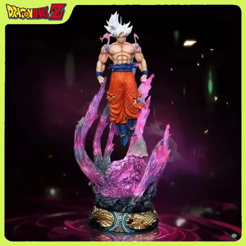 24cm Anime Dragon Ball Figure Son Goku Action Figures Ultra Instinct Super Saiyan Statue Pvc Emit Light Model Collection Gifts
