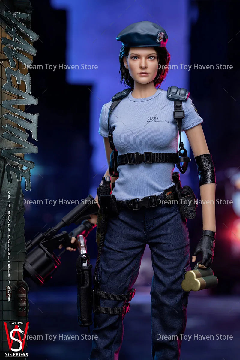 Original SWTOYS FS069 1/6 Scale Female Soldier Jill Anime Game Police Officer Full Set 12Inch Action Figure Model Toys