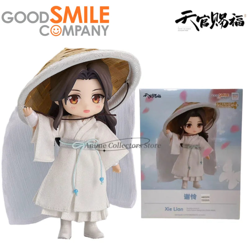 Dalam Stok Senyum Baik GSC Boneka Nendoroid Heaven Pakaian Berkat Resmi Set Xie Lian 14cm PVC Figur Anime Model Aksi Mainan