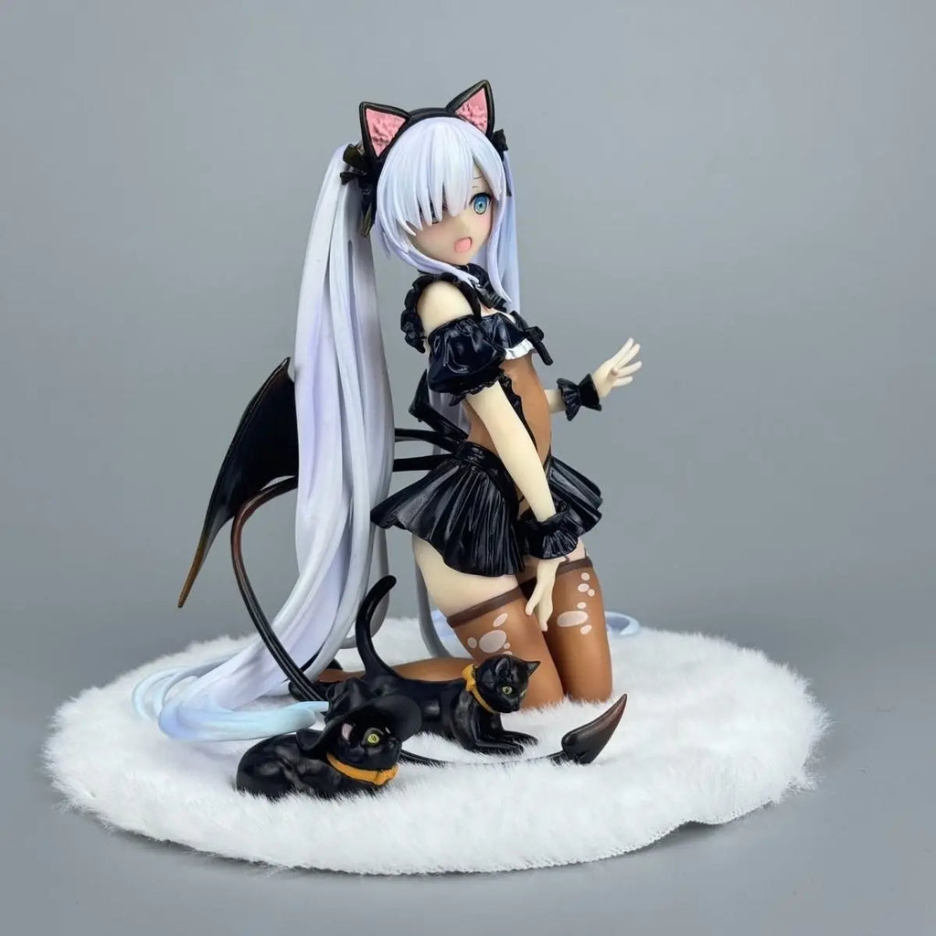Azur Lane HMS Janus Figure HMS Janus Halloween Meow Dress Up Beautiful Girl Model Statue Doll Collection Decoration Toys Gifts