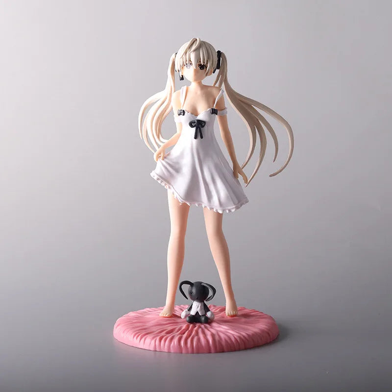 Japan Neue 24 cm Yosuga no Sora Figur PVC Action Anime Puppe Modell Spielzeug süße weiße Hosenträgerrock Figur für Mädchen Geschenk
