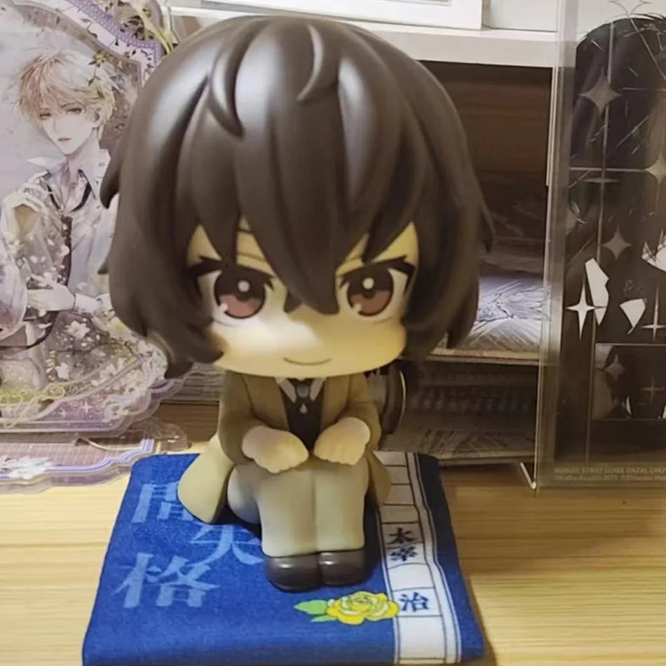 10cm Bungou Stray Dogs Anime Figure Look Up Nakajima Atsushi Action Figure Q Version Dazai Osamu Figurine PVC Collection Toys
