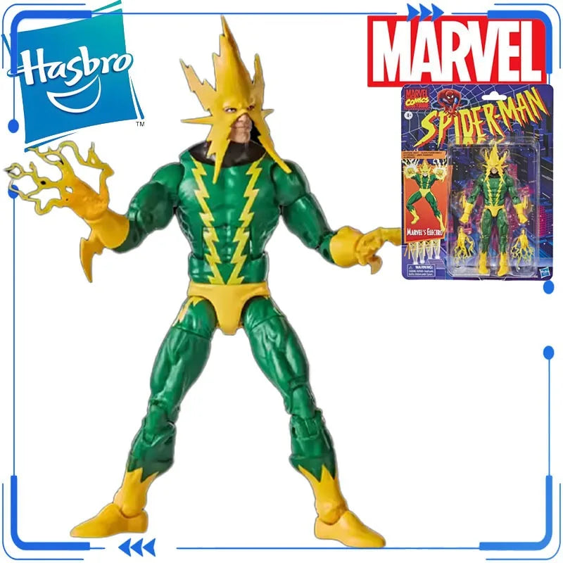 Genuine Hasbro Marvel Legends Spider-Man Carded Figure Electro Lightning Man 6-inch Action Figure Toys for Boys Girls Gift Model