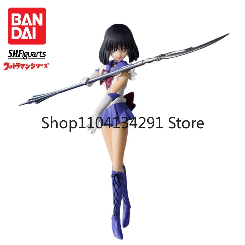 Bandai SHF Sailor Saturn Unpainted Anime Model Figure -Original Stock Doll, Premium Authentic Birthday Gift for Sailor Moon Fans