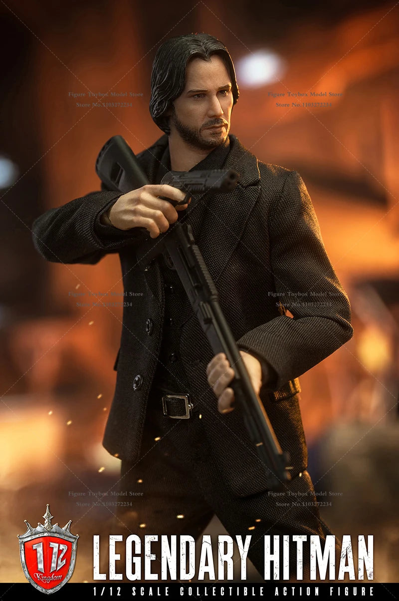 Kingdom KD-9001 1/12 Scale John Wick Tough Guy Soldier Model Movie Action Figure Simulation Delicate 6" Full Set Fans Toys