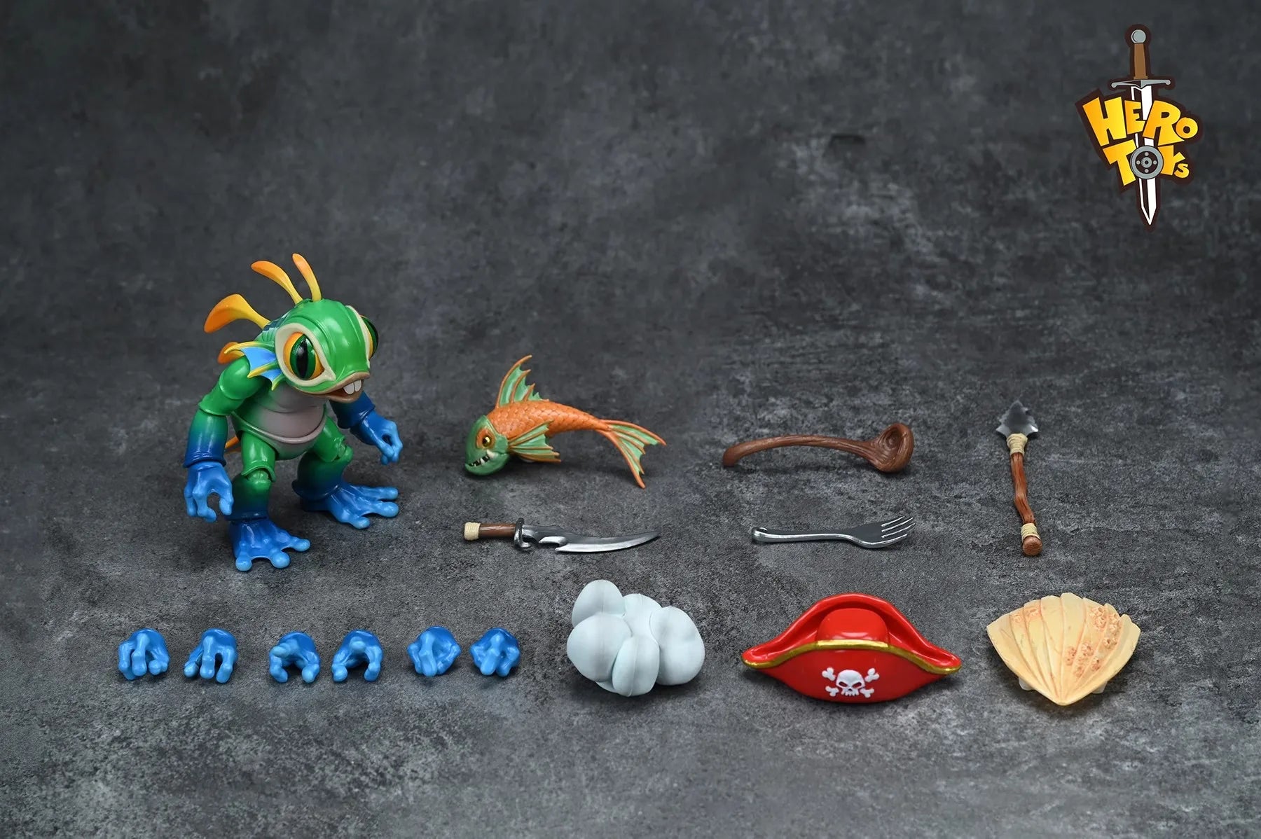 Auf Lager: Original Hero Toys Mety Toyz Warcraft Murloc Actionfigur im Maßstab 1:12