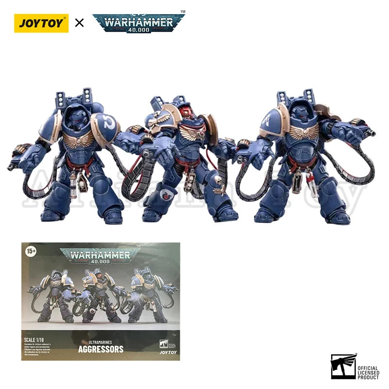 JOYTOY 1/18 Action Figure (3PCS/SET) 40K Aggressors Anime Collection Military Model