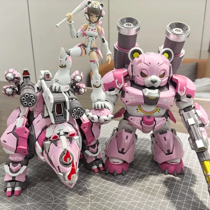 In Stock Original Soul Girl Lazy Seven Sins Mecha Girl Action Figure Cool Hani Hug Coconut Crash Rhino Model Surprise Toy Gift