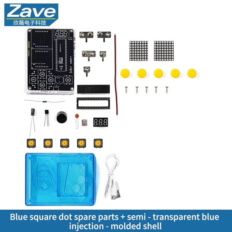 Pixel Game Console Making Kit: 51 Single - Chip Microcomputer Tetris Puzzle Game Electronic DIY Welding Practice