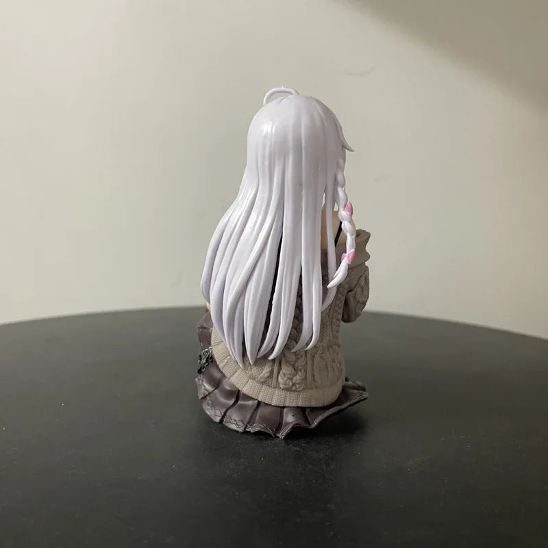 10cm The Journey Of Elaina Elaina Sitting Reading Anime Girl Figure Model Statue Boys Collection Desktop Decoration Ornament Toy