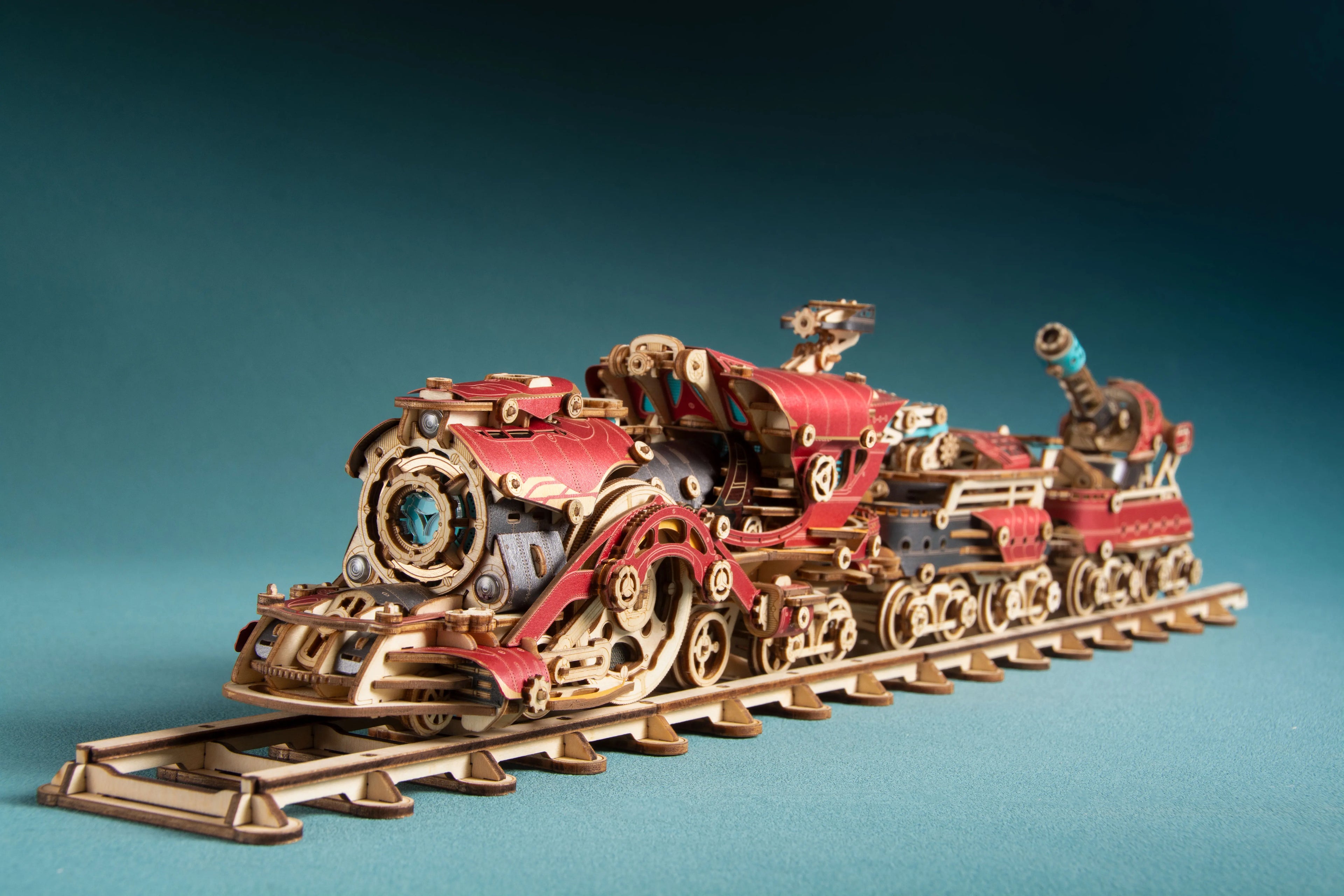 How Cat Fantasy Steampunk Train Building Blocks Diorama Model Kit DIY 3D Wooden Puzzle Wooden Birthday Gift Dollhouse Decoration