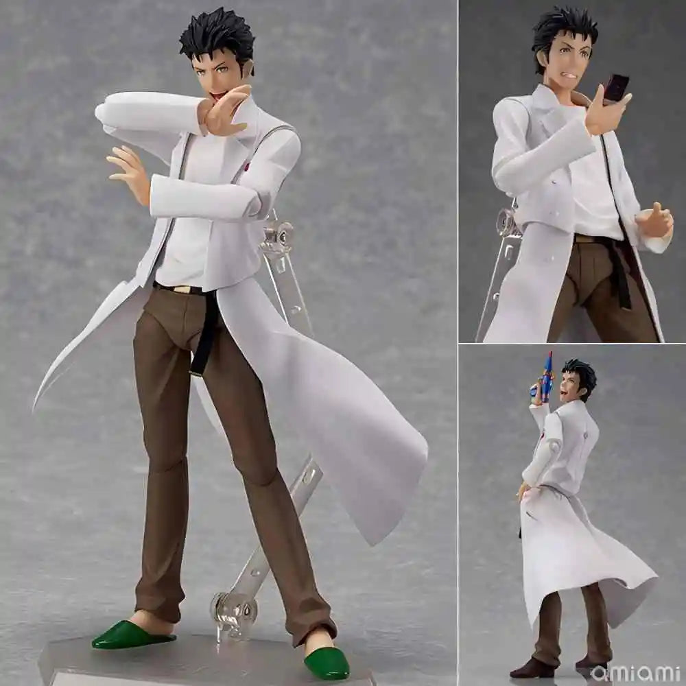 Original Brand New Max Factory Figma 196 Steins Gate Okabe Rintarou Hououin Kyouma Articulated Figure Model Collectible Gift