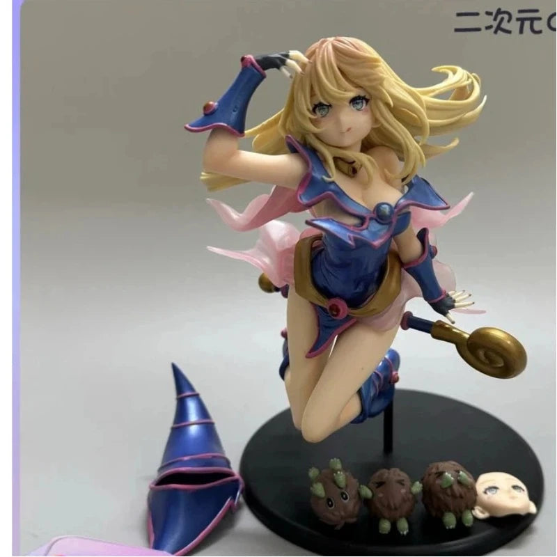 Yu Gi Oh Dark Magician Girl Gk Figure With Kuriboh Replaceable Face Anime Game Statue Desktop Decor Collectible For Anime Fans