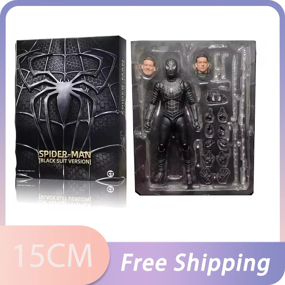 Black Spiderman Figure Across The Spider-Verse Part One S.H.Figuarts Spider-Man Venom Shf Action Figures Pvc Doll Decoration Toy